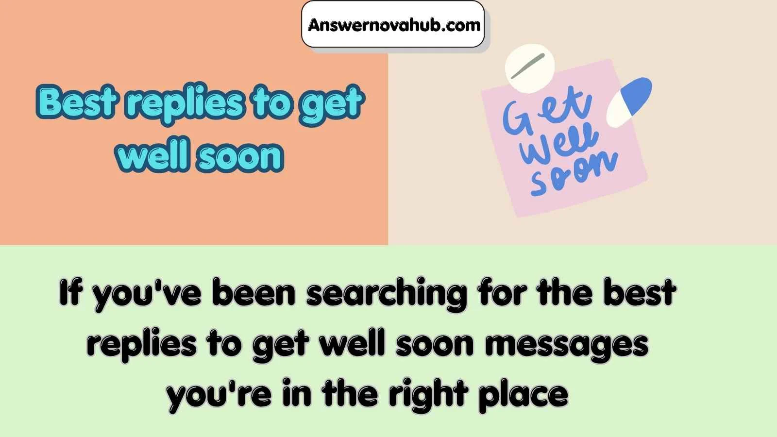 Best replies to get well soon
