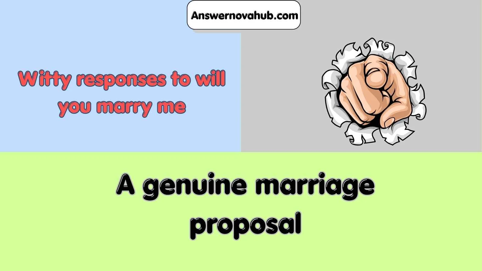 Witty responses to will you marry me