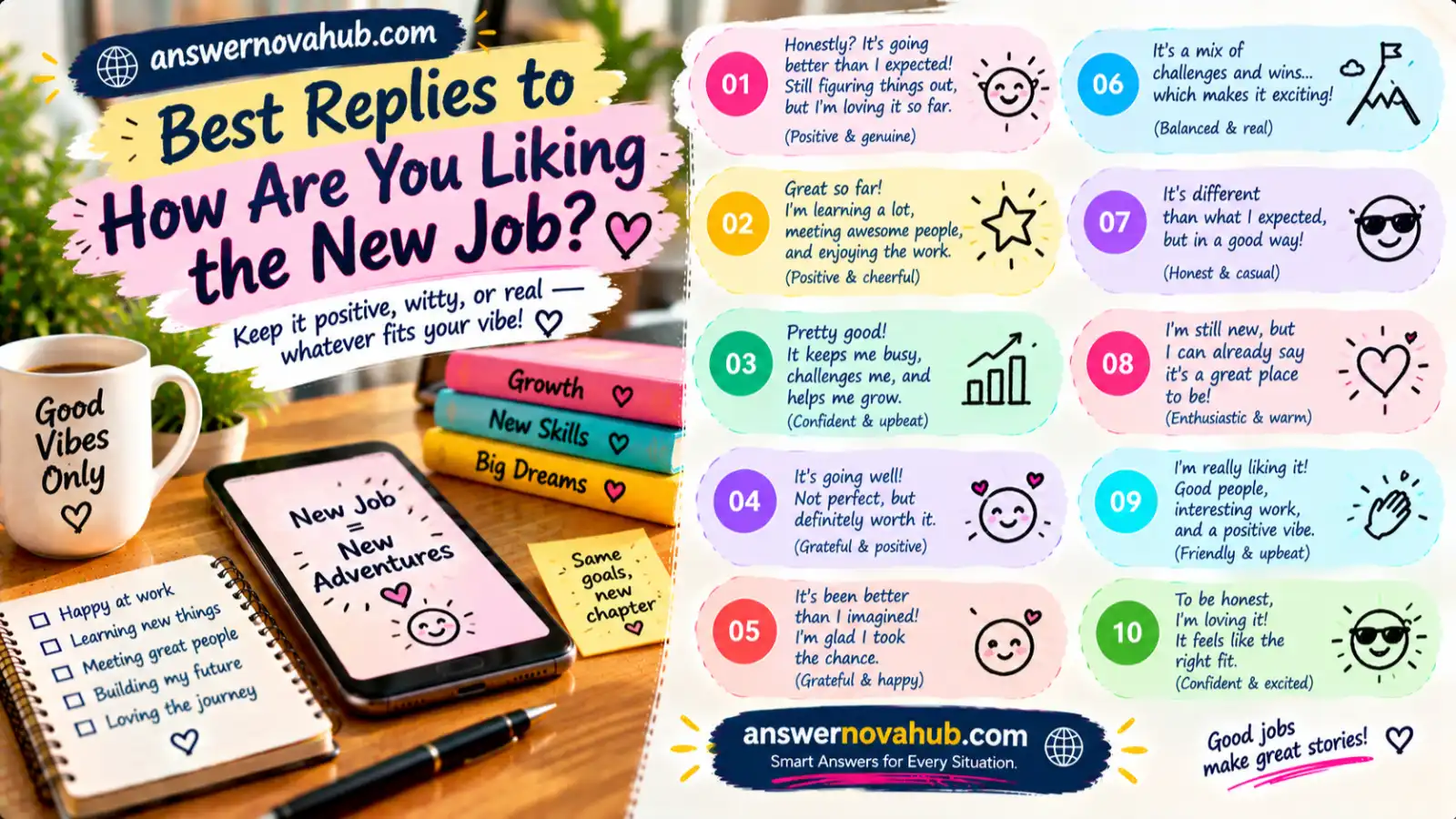 Best replies to how are you liking the new job