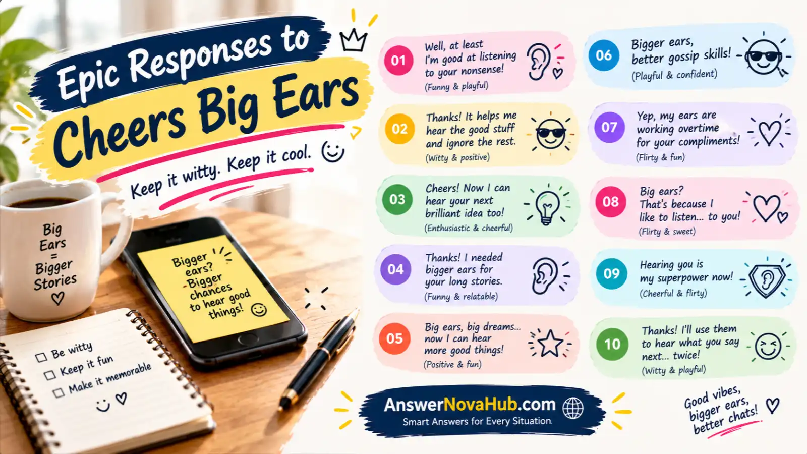 Epic responses to cheers big ears