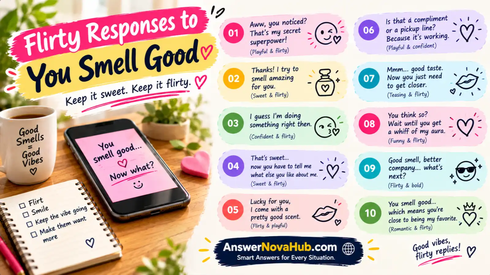 Flirty responses to you smell good