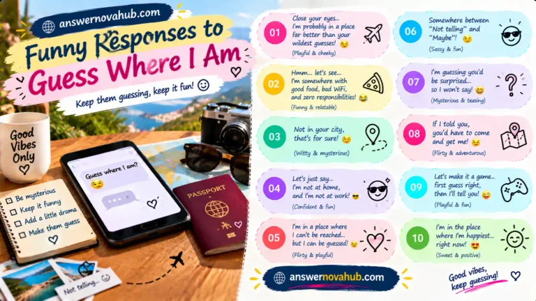 Funny responses to guess where I am