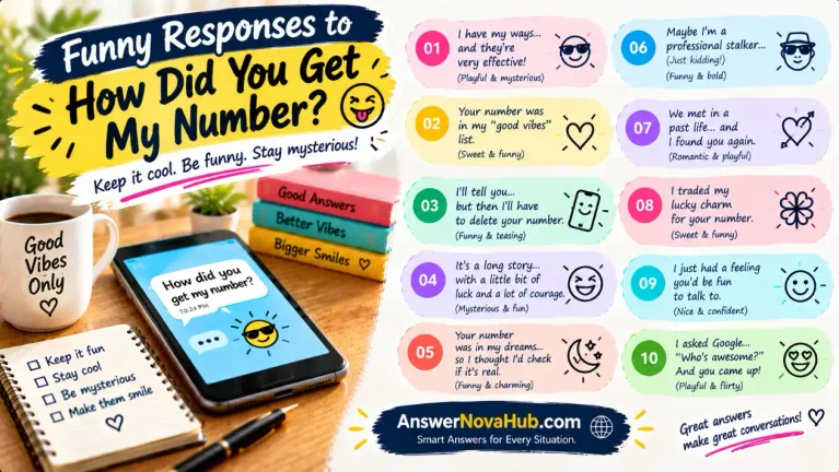 Funny responses to how did you get my number