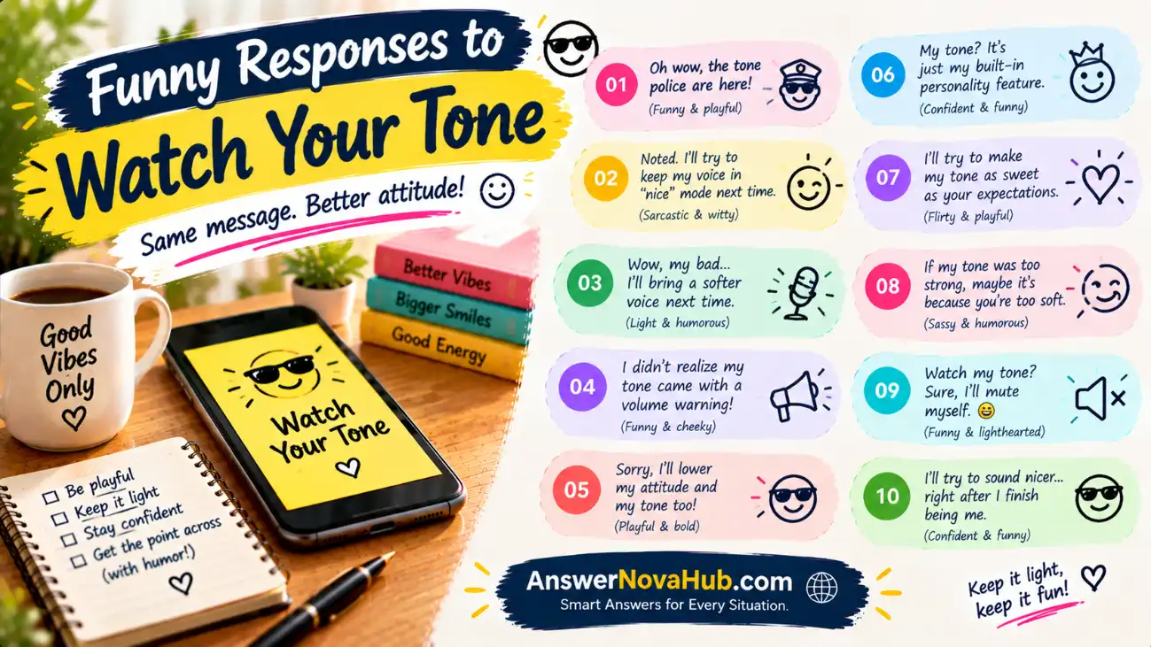 Funny Responses to Watch Your Tone