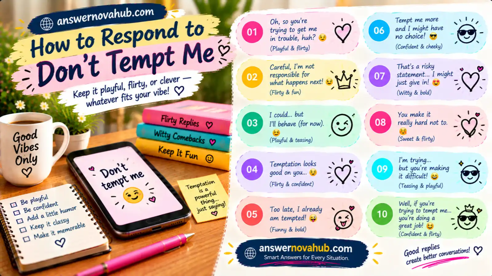 How to respond to don’t tempt me