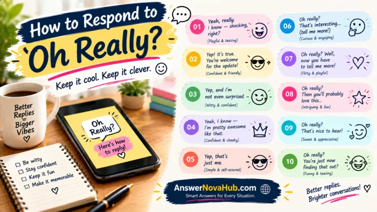 How to respond to oh really