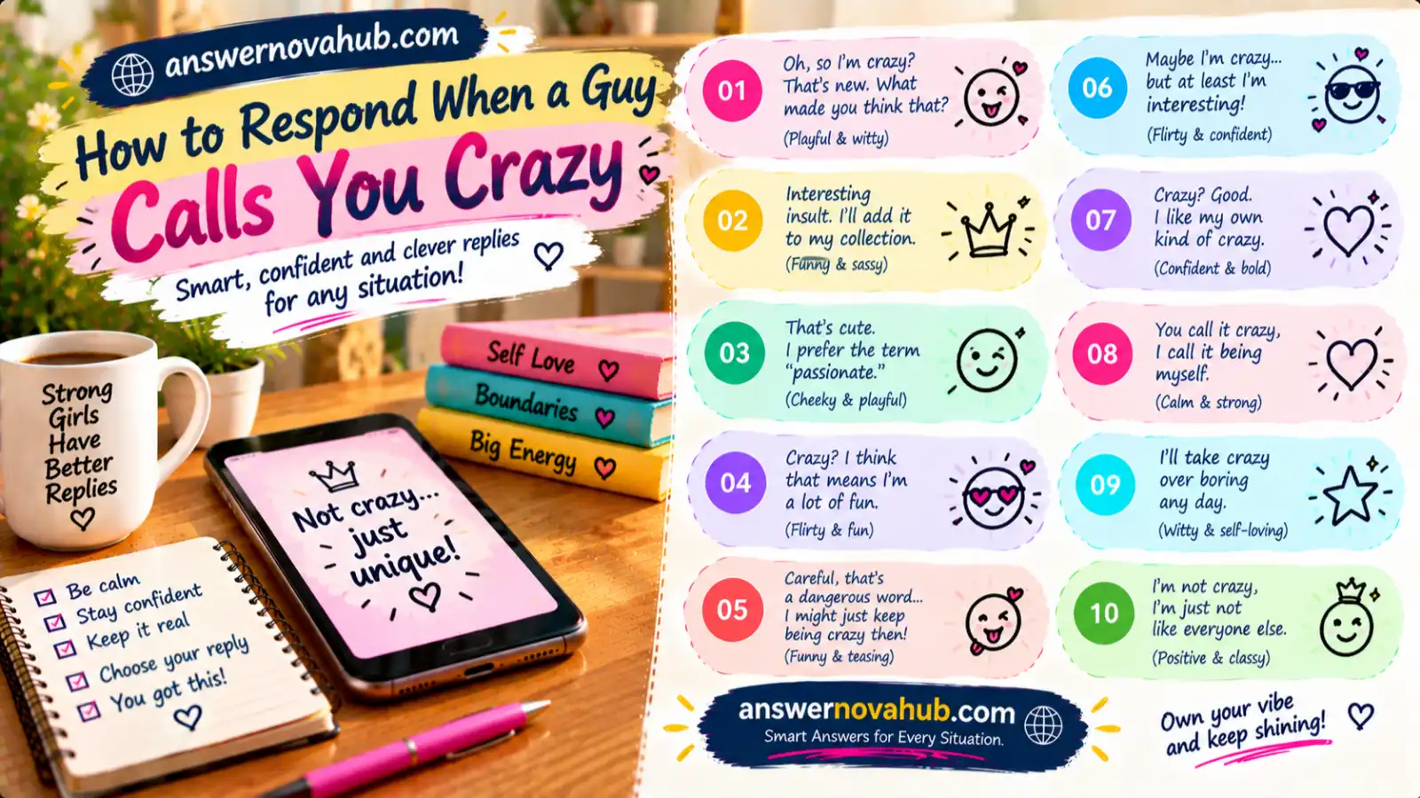 How to respond when a guy calls you crazy