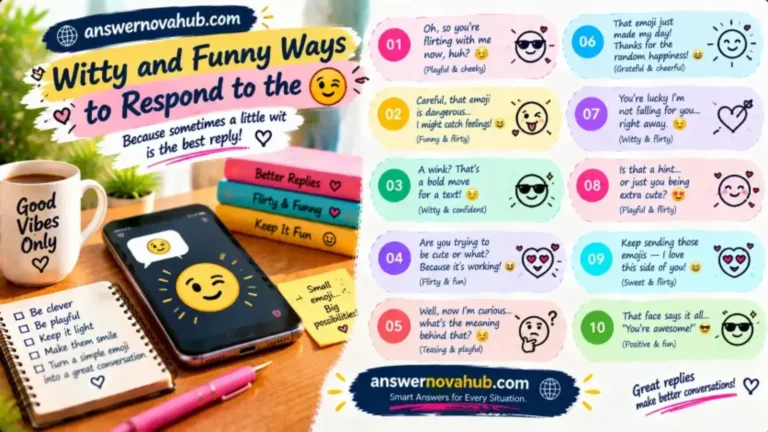 Witty and funny ways to respond to the emoji