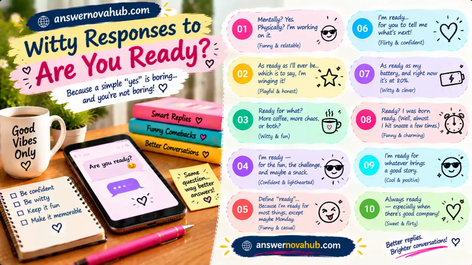 Witty responses to are you ready