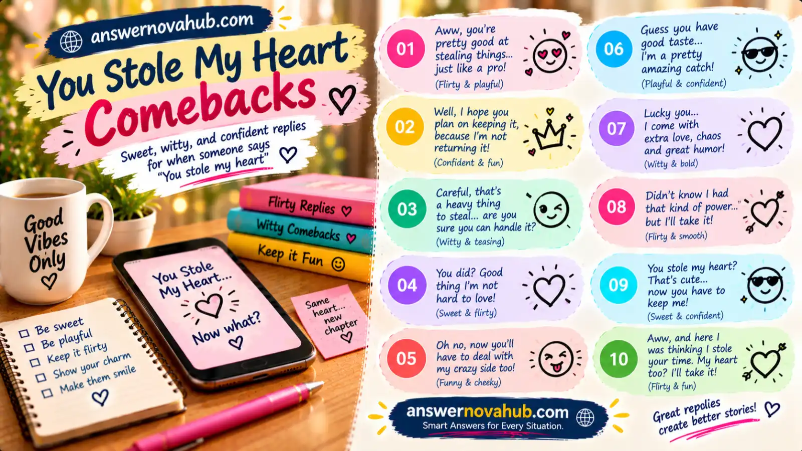 You stole my heart comebacks