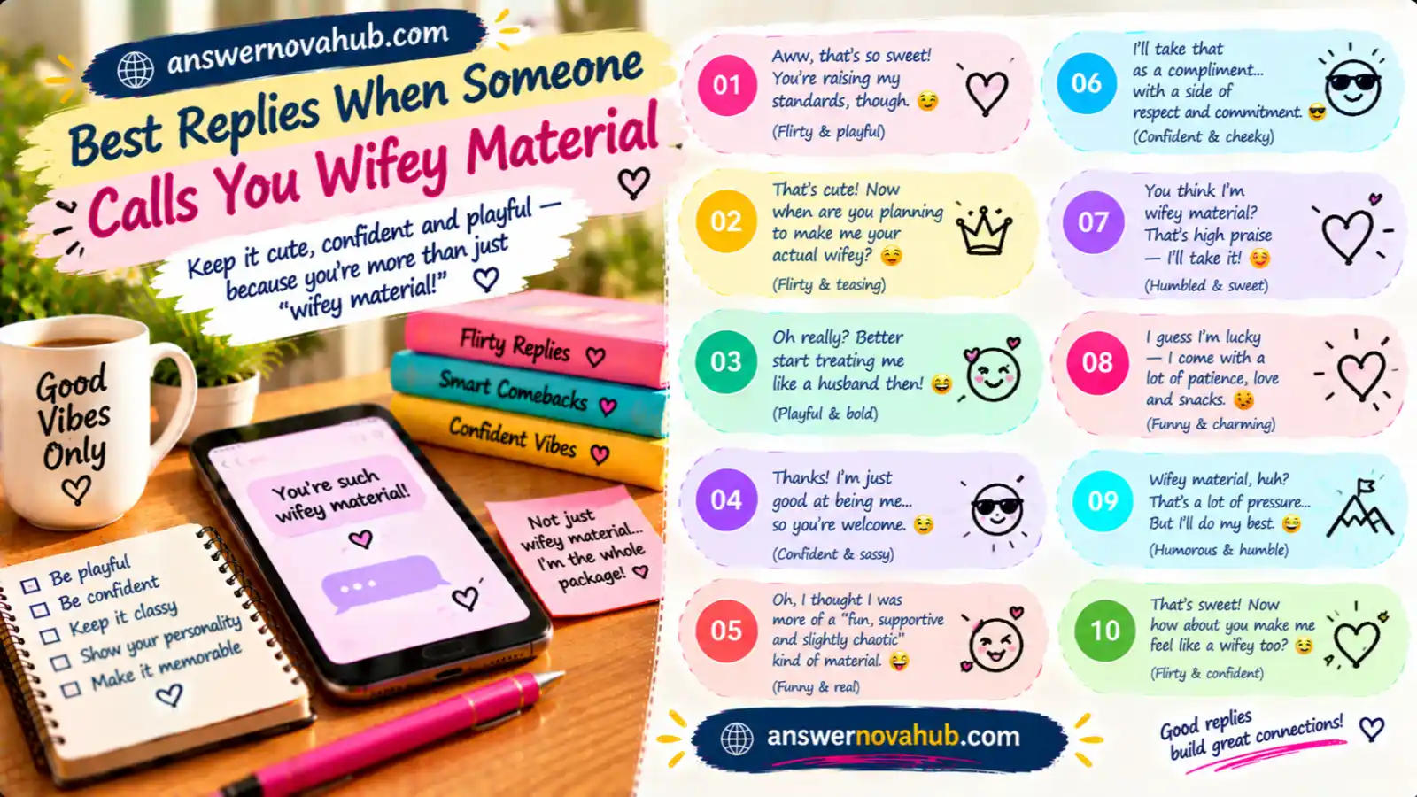 Best replies when someone calls you wifey material